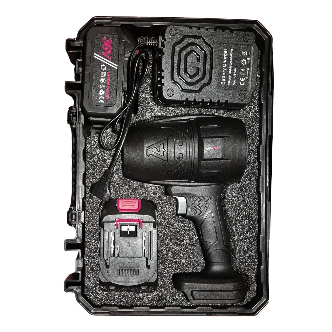 Универсален Мощен Пистолет - Духалка 36V с две батерии за Листа, Кола, Барбекю и др.