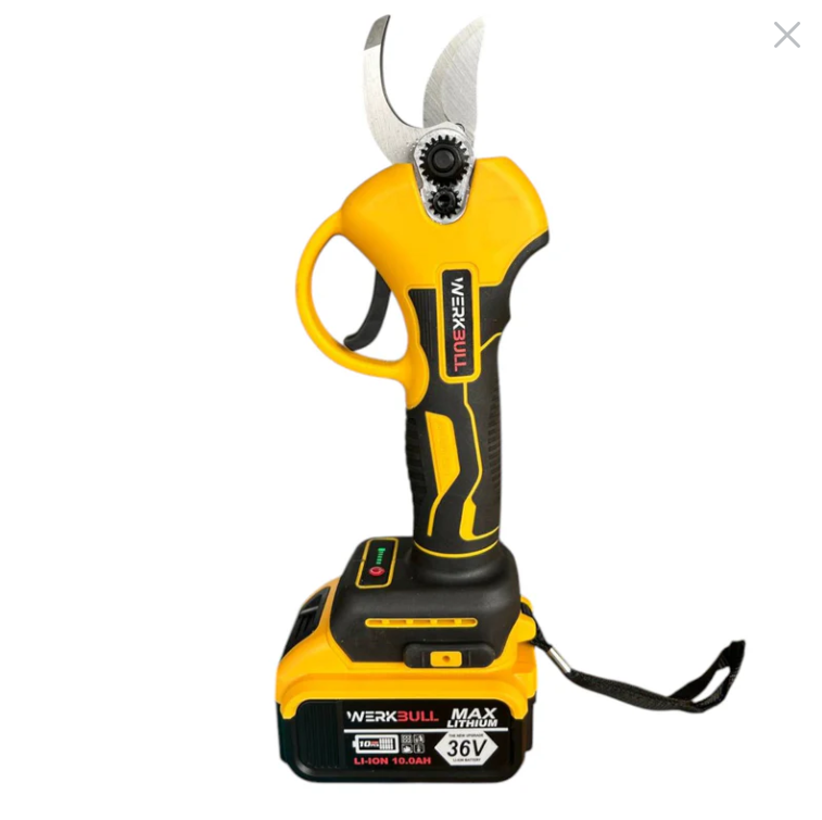 Професионална Акумулаторна Безчеткова Лозарска Ножица Germany® /36V, 10Ah/ + две батерии