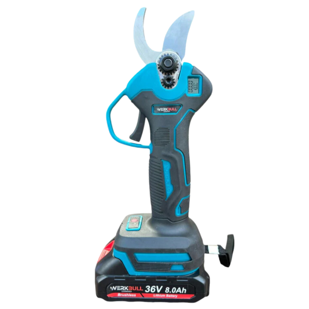 Акумулаторна Безчеткова Ножица WerkBull Germany® /36V 8Ah/ + две батерии + LED Дисплей и масло